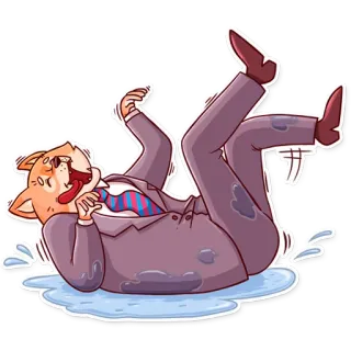 💦 chien, costume, mouillé, dessin animé, drôle, animal whatsapp sticker
