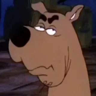 😠 Scooby-Doo Scooby-Doo, cartone animato, cane, divertente, meme, animato telegram sticker