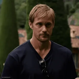 😕 Alexander Skarsgård aktor, mężczyzna, portret, blond whatsapp sticker