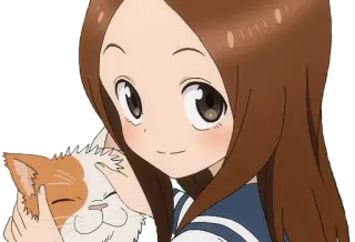 🐱 Anime, Menina, Gato, Fofo, Desenho animado telegram sticker