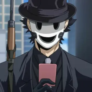 🚬 Anime, Rifle, Arma, Personaje, Máscara, Francotirador, High-Rise Invasion telegram sticker