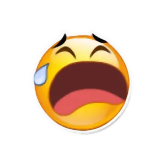 😭 emoji, chorando, triste, rosto, emoção, expressão telegram sticker