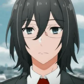 🎲 Izumi Miyamura Horimiya Аниме, Манга, Персонаж, Horimiya, Изуми Миямура, Очки whatsapp sticker