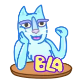 😸 BLA cat, talking, bla, sticker, meme telegram sticker