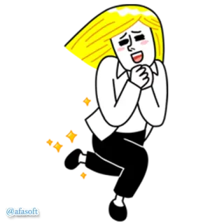 👯 การ์ตูน, ผู้หญิง, ตด, ตลก, โง่, อีโมจิ, ตัวละคร telegram sticker