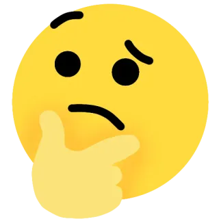🤔 Emoji, Denken, Nachdenken, Frage, Gelb whatsapp sticker