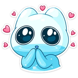⭐ cat, kawaii, cute, sticker, anime, hearts, cartoon telegram sticker