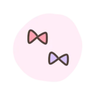 💓 Schleife, niedlich, rosa, lila, pastell whatsapp sticker