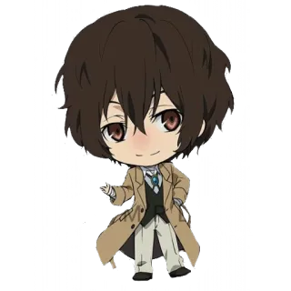 ✨ Osamu Dazai Bungo Stray Dogs anime, manga, chibi, personaje, bungo stray dogs, dazai, osamu dazai telegram sticker