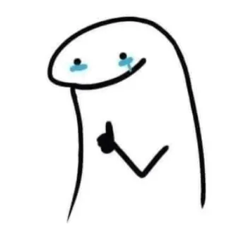 😀 florkofcows, Meme, Pollice in su, Piangere, Positivo, Omino stilizzato telegram sticker
