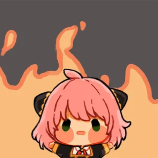 🔥 Anya Forger Spy x Family anya forger, spy x family, animé, mignon, kawaii, chibi telegram sticker