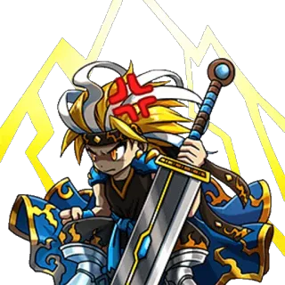 😡 Anime, Kiếm, Nhân vật, Giả tưởng, Tức giận, Phim hoạt hình telegram sticker