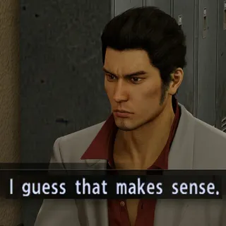 🤔 Kazuma Kiryu Yakuza I guess that makes sense. Videogioco, Personaggio, Uomo, Vestito telegram sticker