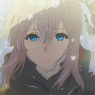 😊 Violet Evergarden anime, girl, portrait, violet evergarden, blue eyes, cute telegram sticker