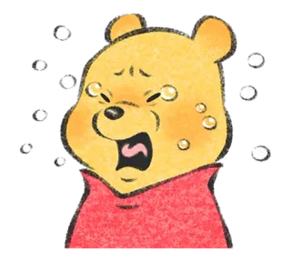 🧁 Winnie the Pooh 곰돌이 푸, 울음, 슬픈, 만화, 곰, 디즈니 telegram sticker