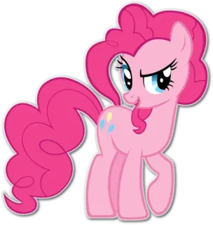 😏 Pinkie Pie My Little Pony Pony, Rosa, Cartoon, Freundschaft, Magie telegram sticker