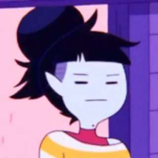 😑 Marceline Adventure Time cartoon, vampier, personage, animatie telegram sticker