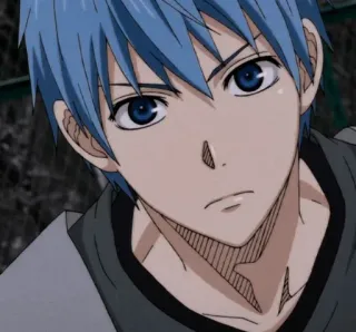 🎲 Kuroko Kuroko's Basketball anime, kuroko, basketball, kuroko no basket, blue hair, sports anime telegram sticker