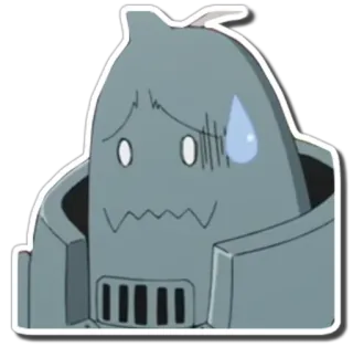 😥 Alphonse Elric Fullmetal Alchemist อนิเมะ, มังงะ, แขนกลคนแปรธาตุ, อัลฟองเซ เอลริค, สติกเกอร์, การ์ตูน telegram sticker