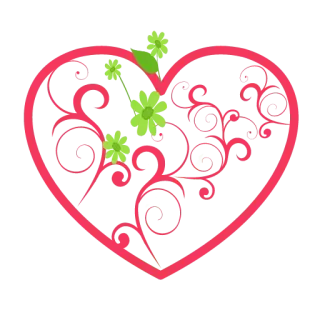 ❤️ corazón, flor, floral, decoración, amor, diseño whatsapp sticker