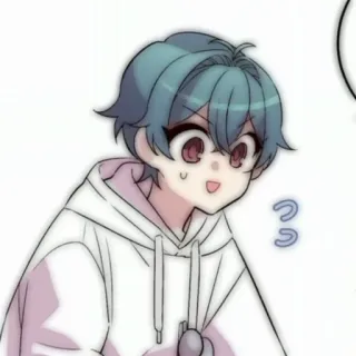 💬 Anime, Manga, Dibujos animados, Mono, Joven telegram sticker