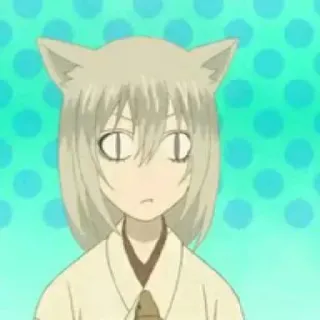 🤍 Tomoe Kamisama Kiss アニメ, 狐, 耳, マンガ, キャラクター whatsapp sticker