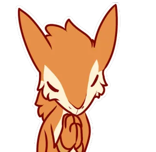 😌 fox, animal, cute, cartoon, mammal, furry whatsapp sticker