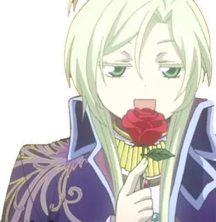 ❤ anime, rose, character, art, cartoon telegram sticker
