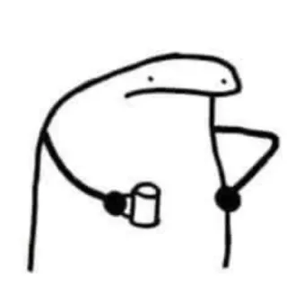 ☕️ strichmännchen, tasse, minimalistisch, einfach, zeichnung, cartoon whatsapp sticker
