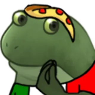 🍕 rana, italiano, pizza, meme, gesto de mano, lindo whatsapp sticker