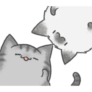 ✋ kat, schattig, sticker, cartoon, dieren, illustratie whatsapp sticker