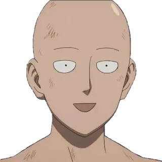 😃 Saitama One-Punch Man Аниме, Герой, Лысый, Боец, Сайтама, Ванпанчмен telegram sticker