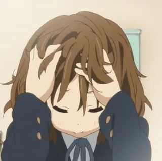 🇯🇵 アニメ, 女の子, 学生, 悲しい, 落ち込み whatsapp sticker