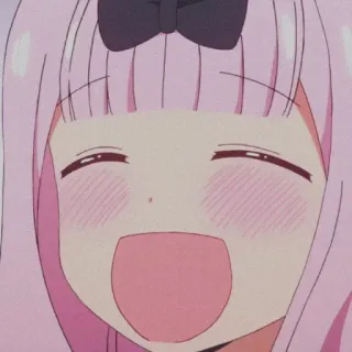 😗 Chika Fujiwara Kaguya-sama: Love Is War anime, cartoon, cute, happy, smiling, chika fujiwara, kaguya-sama love is war telegram sticker