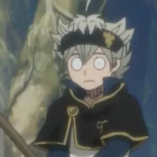 👑 Asta Black Clover Anime, Manga, Gracioso, Reacción, Asta, Black Clover telegram sticker