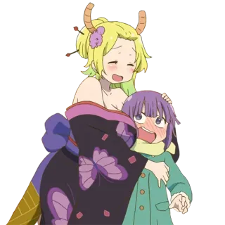 😽 Lucoa Miss Kobayashi's Dragon Maid Anime, Draak, Lucoa, Miss Kobayashi's Dragon Maid, Personage whatsapp sticker
