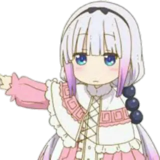 👈 Kanna Kamui Miss Kobayashi's Dragon Maid Аниме, Канна, Каваи, Мило, Девушка-дракон telegram sticker