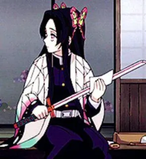 🌸 Kanae Kocho Demon Slayer anime, demon slayer, schwert, kanae kocho, schmetterling telegram sticker
