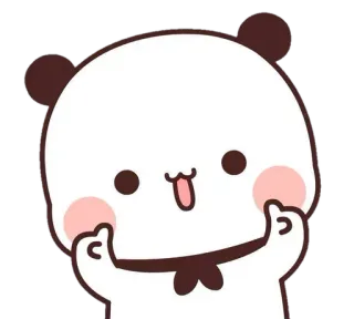 😛 Панда, Милый, Стикер, Животное, Мультфильм telegram sticker