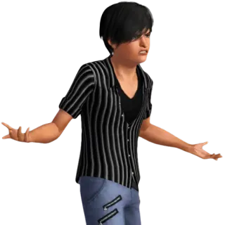 😠 sims, angry, teenager, gesture, upset telegram sticker