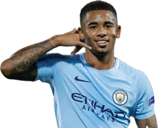 ✋ fútbol, manchester city, gabriel jesus, atleta, fútbol telegram sticker