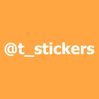 🐹 @t_stickers naklejka, media społecznościowe, nazwa użytkownika, telegram, pomarańczowy telegram sticker