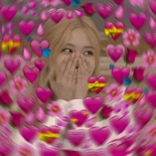 🤍 hati, cinta, kasih sayang, kpop, mawar, imut whatsapp sticker