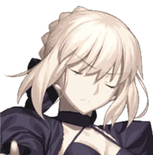 👑 Saber Fate/stay night อนิเมะ, ตัวละคร, ผมบลอนด์, Fate, เซเบอร์ telegram sticker