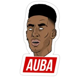 🤫 Pierre-Emerick Aubameyang AUBA soccer, athlete, cartoon, aubameyang, football telegram sticker