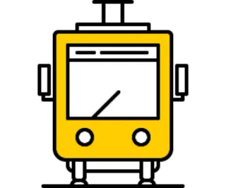 🚋 bis, kuning, transportasi, kendaraan, transportasi umum whatsapp sticker