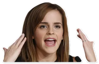 🤔 Emma Watson actriz, celebridad, persona, mujer whatsapp sticker