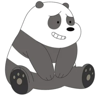😅 Panda We Bare Bears bear, cartoon, panda, cute, animal telegram sticker