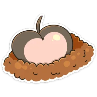 🍏 pesca, frutta, nido, carino, kawaii, cibo whatsapp sticker