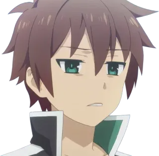 😐 Kazuma Konosuba 动漫, 为美好的世界献上祝福, 和真, 角色, 异世界, 生气 telegram sticker